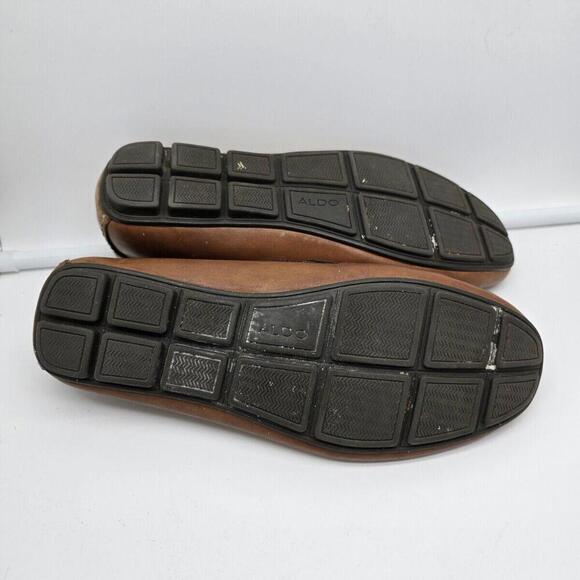 Aldo Mens Brown Suede Leather Dress Shoe Comfort Loafer Size10‎ - Picture 3 of 7